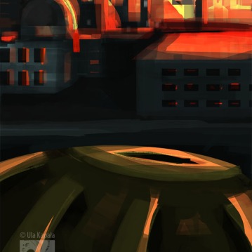 "Alien City 2" digital concept art